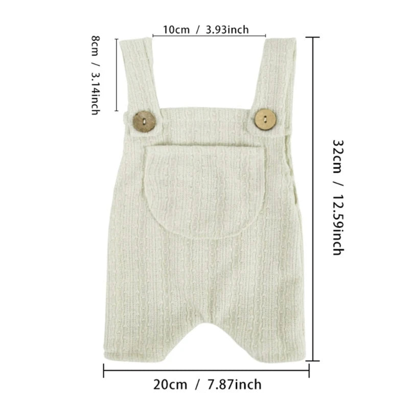 Photo Shooting Props for Baby Girls Boys Cute Suspender Jumpsuits Newborns Monthly Party Photo Clothes Photography Outfit