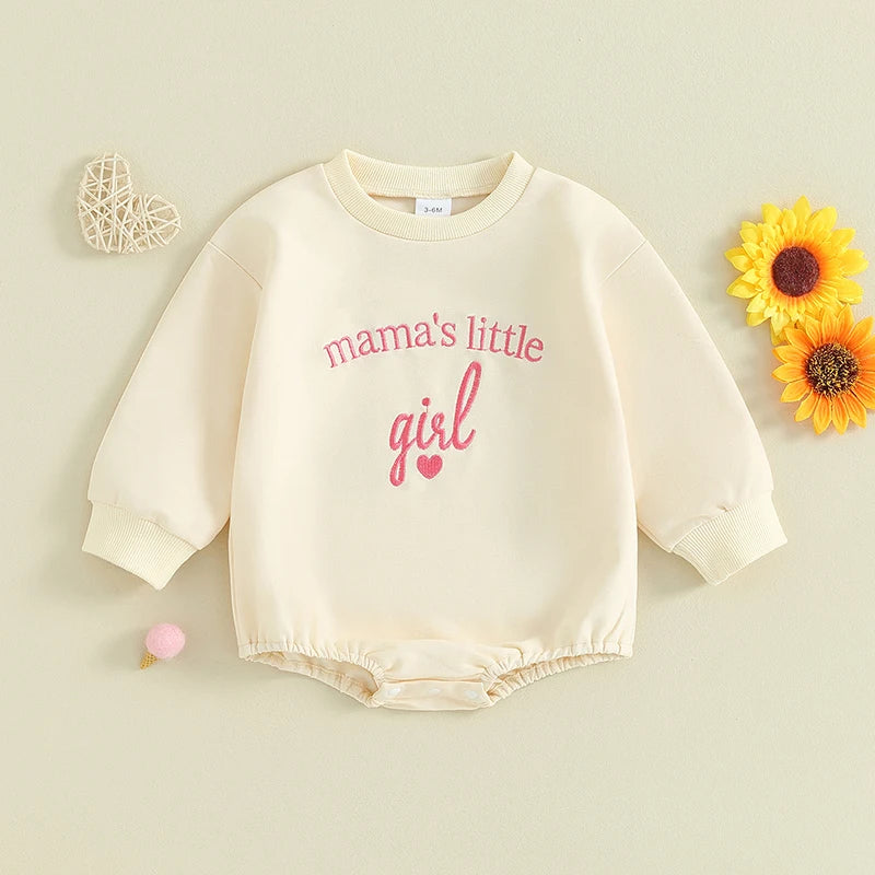 2023-09-28 Lioraitiin 0-18M Newborn Baby Girl Romper Daddys Girl Clothes Long Sleeve Round Neck Romper Toddler Girl Outfit